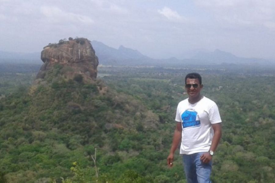 A driver at Pidurangala in Sri Lanka 